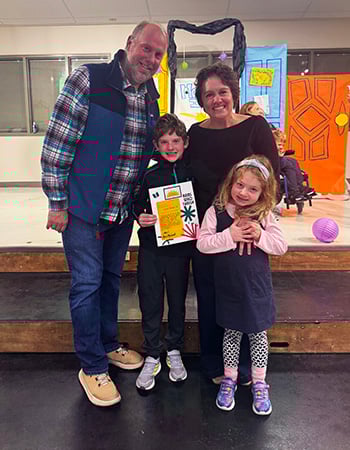 Becky Grubb with her family.