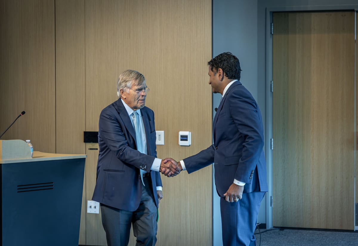 Chancellor Donald M. Elliman and Vik Bebarta, MD